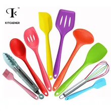 10 teile/satz Silikon Bunte Backutensilien Set Küchenaccessoires Kochen Werkzeuge