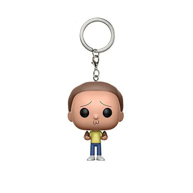 Rick and Morty Figures Toys Funny Rick Morty keychain Keyring Action Figure Toy Key Bag Pendants Dolls Cartoon Gift  (4)