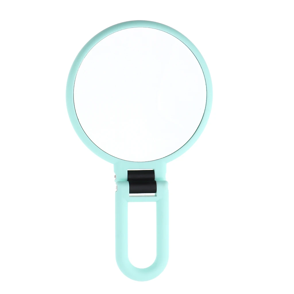 Foldable Handheld 2 Sided Makeup Mirror Normal / Magnifying Mirror Hang Shaving Mirror