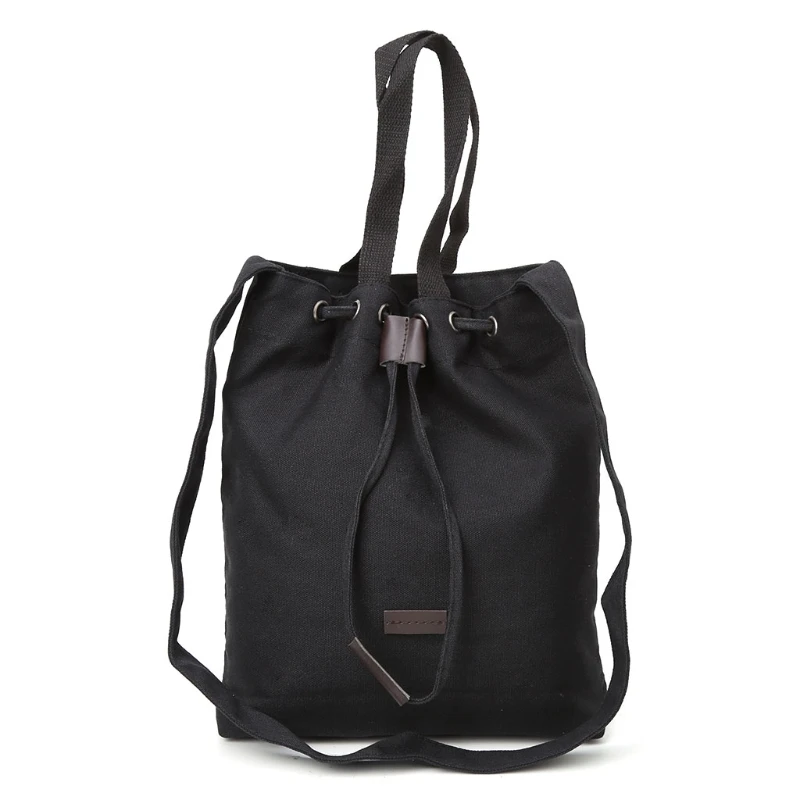 Новая женская Холщовая Сумка для девочек, сумка через плечо, прочная сумка-тоут, сумочка, сумки - Цвет: Черный