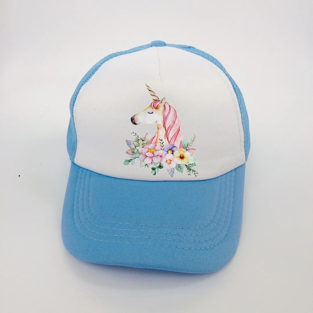 Шляпка для девочки, кепка, аксессуары для девочек 3-8 лет, Детская летняя кепка-бейсболка с единорогом, детская шапка