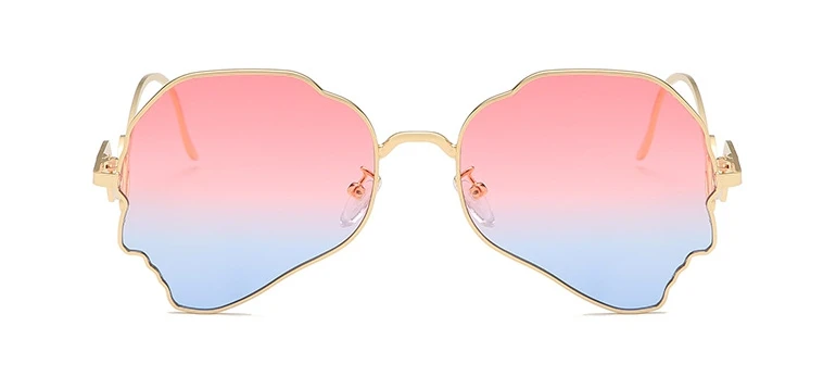 47080, мужские и женские солнцезащитные очки с человеческим лицом, модные очки UV400 в винтажном стиле - Цвет линз: pink blue