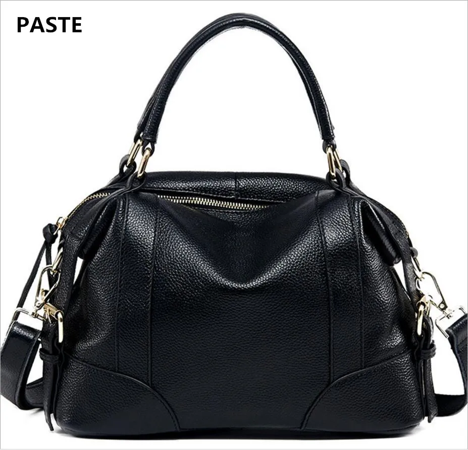 

PASTE High-end Luxury Fashion Handbags New Simple Wild Large-capacity Handbag Head Layer Leather Leather Shoulder Bag