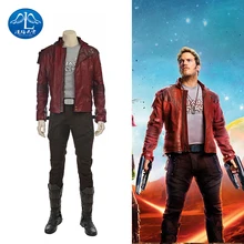 ManLuYunXiao Guardians Of The Galaxy Cosplay Costume Star-Lord Guard Leader Short Jacket Set Halloween Cosplay Costume