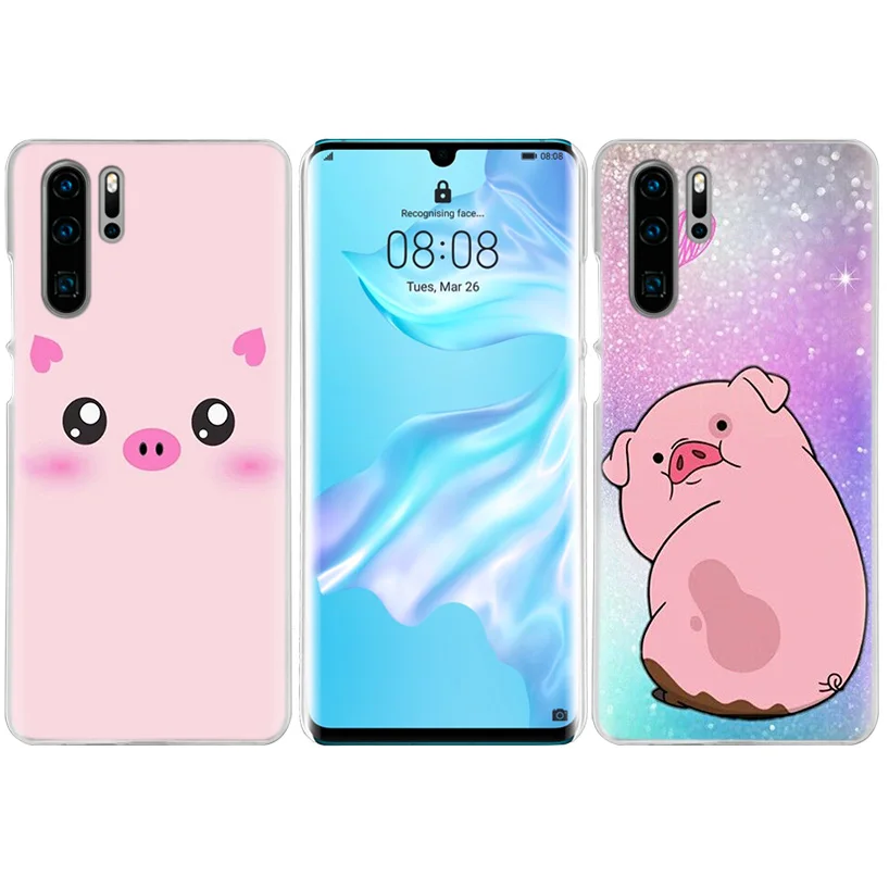 Милый розовый чехол Kawai Pig Для huawei P20 P30 P Smart Nova 4 3i P10 P9 P8 mate 10 20 lite Pro Mini жесткий чехол для телефона из ПК