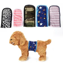 Pet Cão Fralda Fralda Reutilizável Masculino Calças Sanitárias Wc Filhote de Roupa Interior Respirável Pano de Malha Tamanho XS-XL Calças Fisiológicas