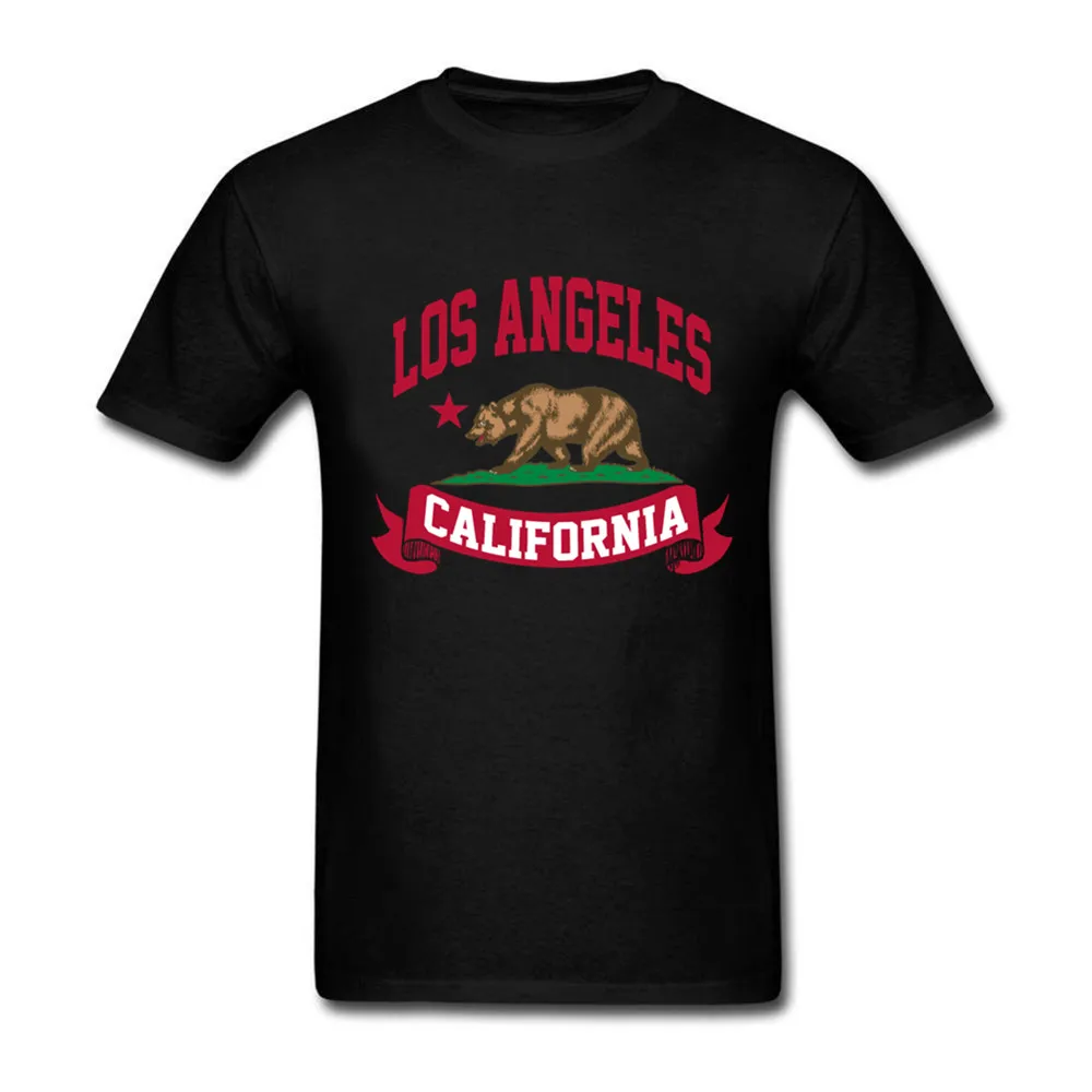 Rock T Shirt Men Los Angeles California Flag T Shirt Custom Classic