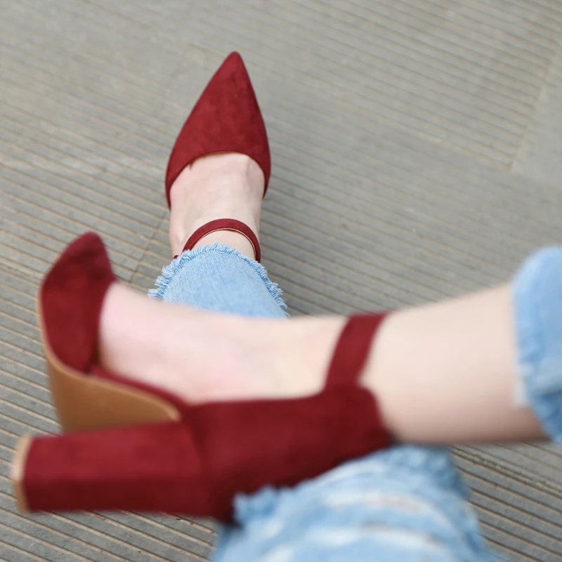 Женские свадебные туфли; брендовые классические Босоножки на каблуке с ремешком; женские красные туфли с острым носком на каблуке 10,5 см; туфли-лодочки на платформе