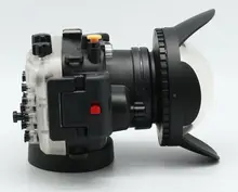 130ft Underwater Housing Case + fisheye wide angle lens for Sony NEX-5R/5T 16-50