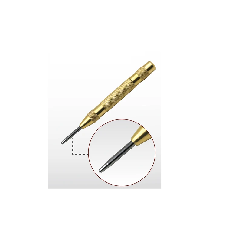 High Speed Steel Coated  Bit for Metal/ Wood Drilling hole Automatic Center Punch bit Spring Loaded Marking Starting Holes Tool