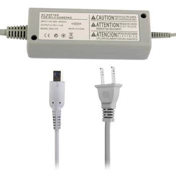 

AC Power Adapter Charger Charging Cable For W i i U Gamepad US Plug