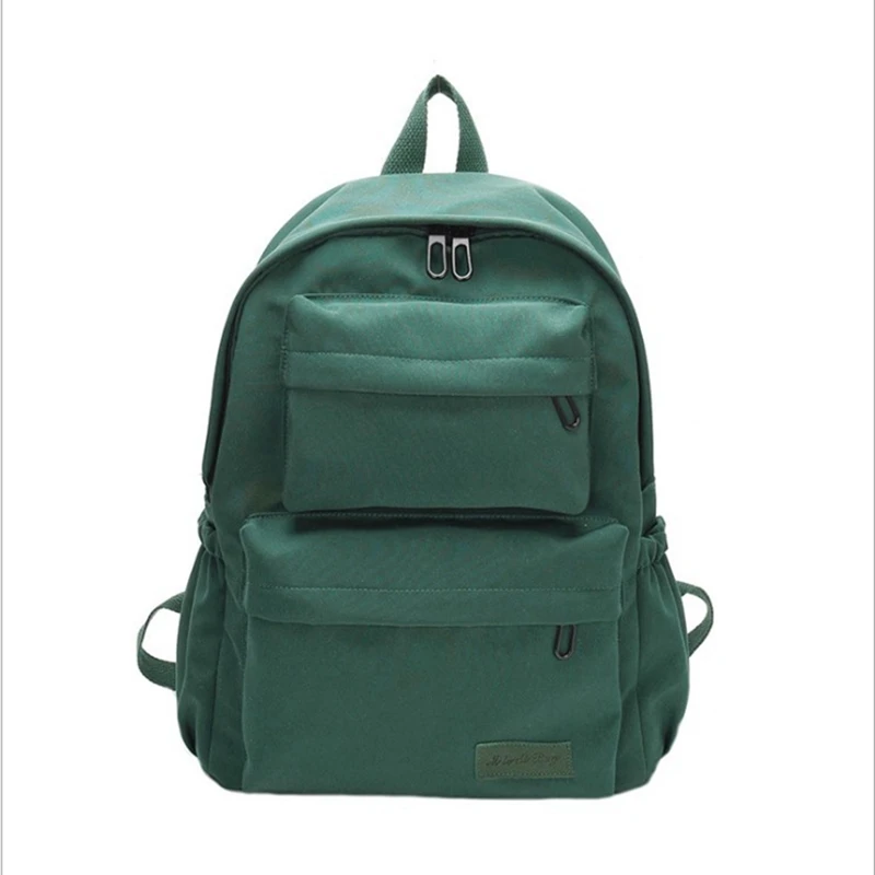 Рюкзак для девочек-подростков, женский рюкзак с несколькими карманами, рюкзаки для путешествий, водонепроницаемый нейлоновый рюкзак, женская школьная сумка, книга Mochilas - Цвет: green