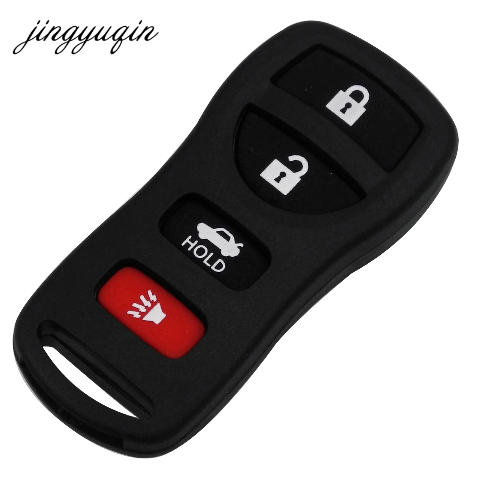 

jingyuqin Smart Remote Control Shell Fit Nissan Armada Frontier Tita Car Key Fob Case Replacement 4 Buttons