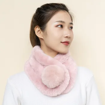 

2019 Female Women Winter Faux Fur Warm Thicken Imitation Grass Scarves