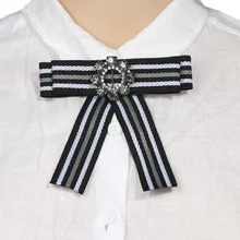 Подарок на день Святого Валентина Броши ручной работы большая брошь с бантом шпильки с кристаллический центр для женщин шейный галстук-бабочка ювелирные изделия аксессуары DE14