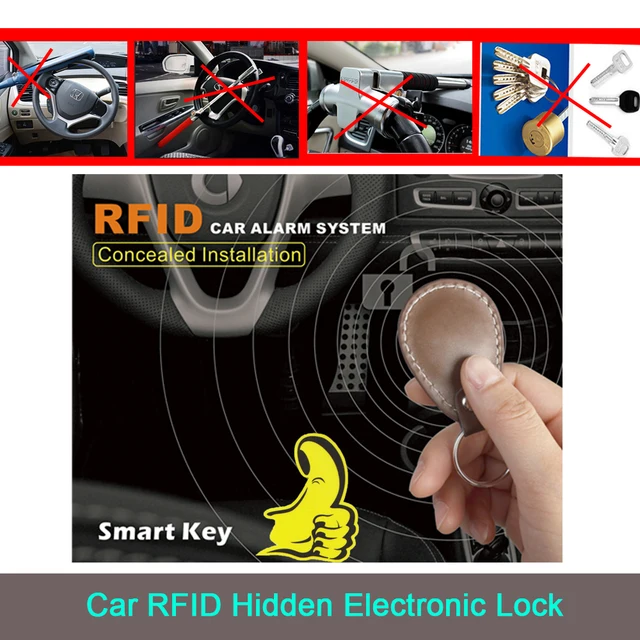 BANVIE Smart Key anti theft car ignition cut off RFID Immobilizer alarm system double layer
