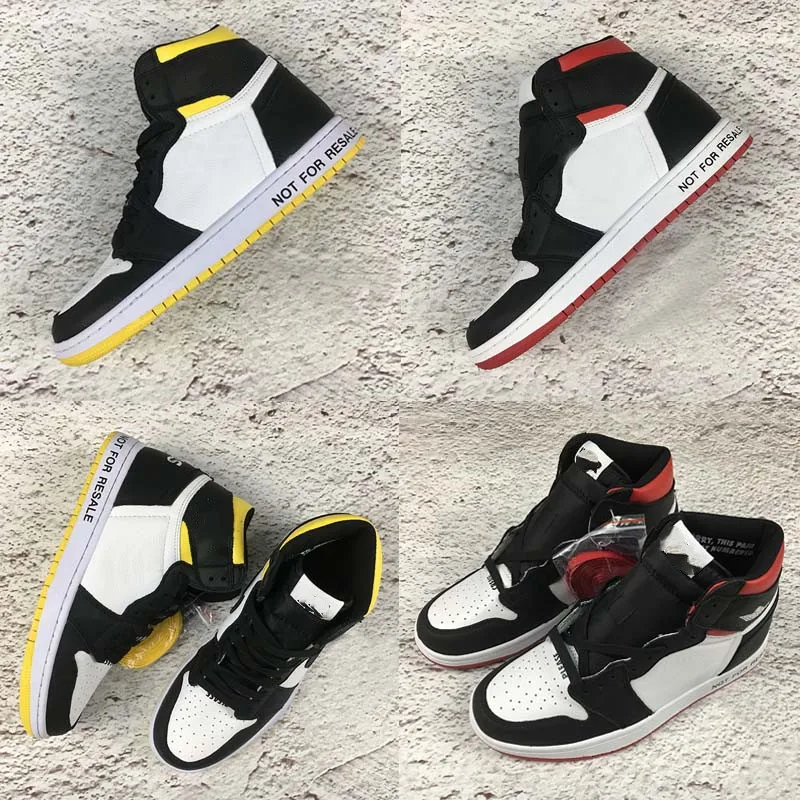 

2019 Wholesales NRG Not For Basketball Shoes 1s Black White Red Yellow Wear Me No Photos Unique Designer Mens Sport Sneakers