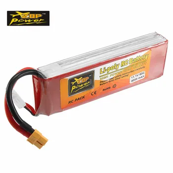 

Rechargeable Lipo Battery ZOP Power 11.1V 5000mAh 3S 60C XT60 Plug Connector For RC Quadcopter Spare Parts RC Models