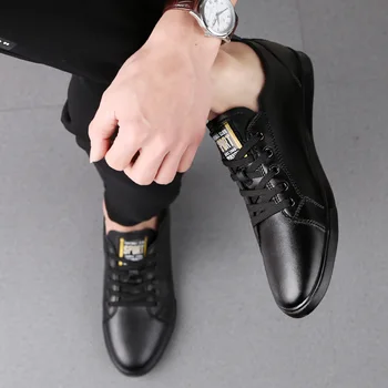 

Large size 36-46 Summer Casual Lace Up Shoes Men Genuine Leather Walking Shoes Loafers Moccasins Flats Shoes Hot Sale Fashion w5