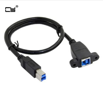

Super Speed USB 3.0 Backpanel Mount B Female to Male B Type Extension Cable 0 5M
