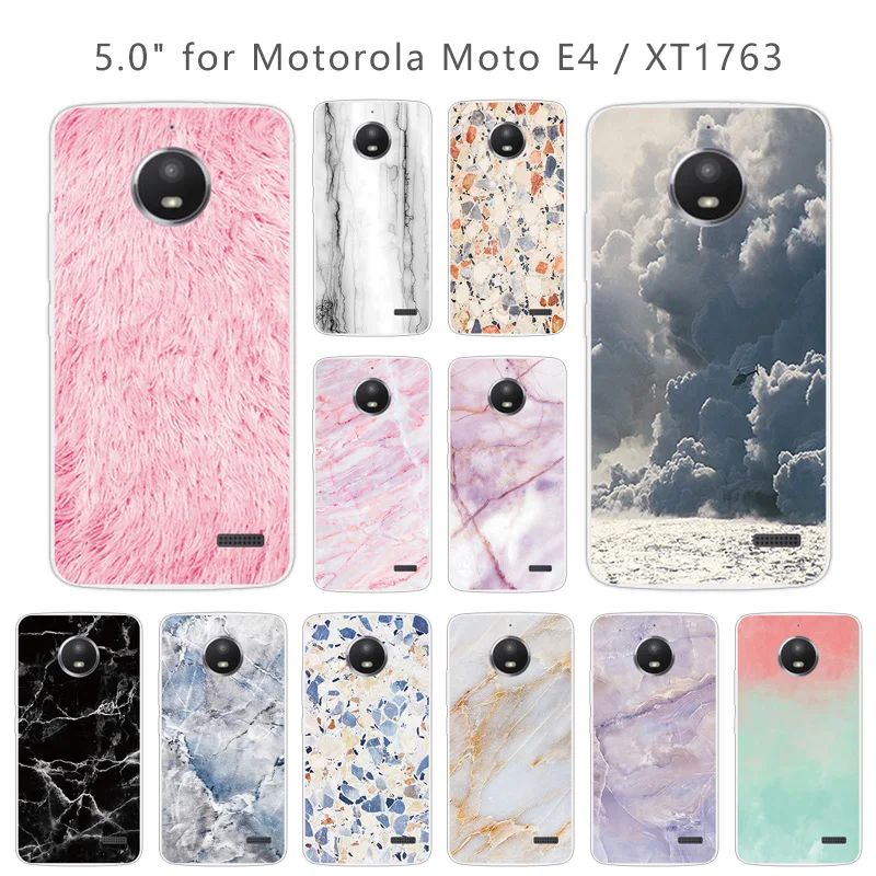 Мягкий силиконовый чехол для телефона Motorola Moto E4 футляр с камнями XT1766 XT1763 ТПУ 5 0