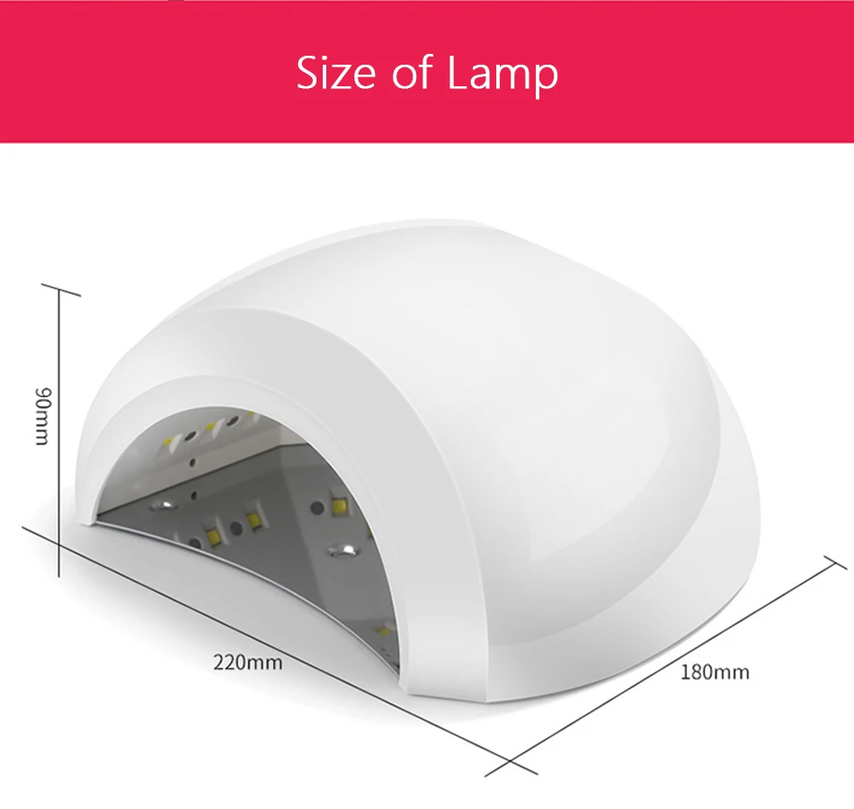 ROHWXY 48 Вт Солнечная светодиодная УФ-лампа для ногтей для маникюра лампа Светодиодная маникюрная Сушилка для ногтей солнечный УФ-светильник лампа для сушки геля