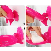 Присоски мыло держатели Пластик бытовой Ванная комната лопатой Форма вакуумной присоской мыльницей