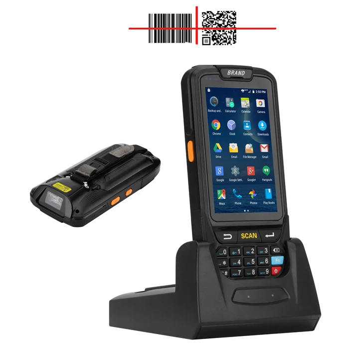 Android Industrial PDA handheld device 1d 2d barcode scanner with 13.56