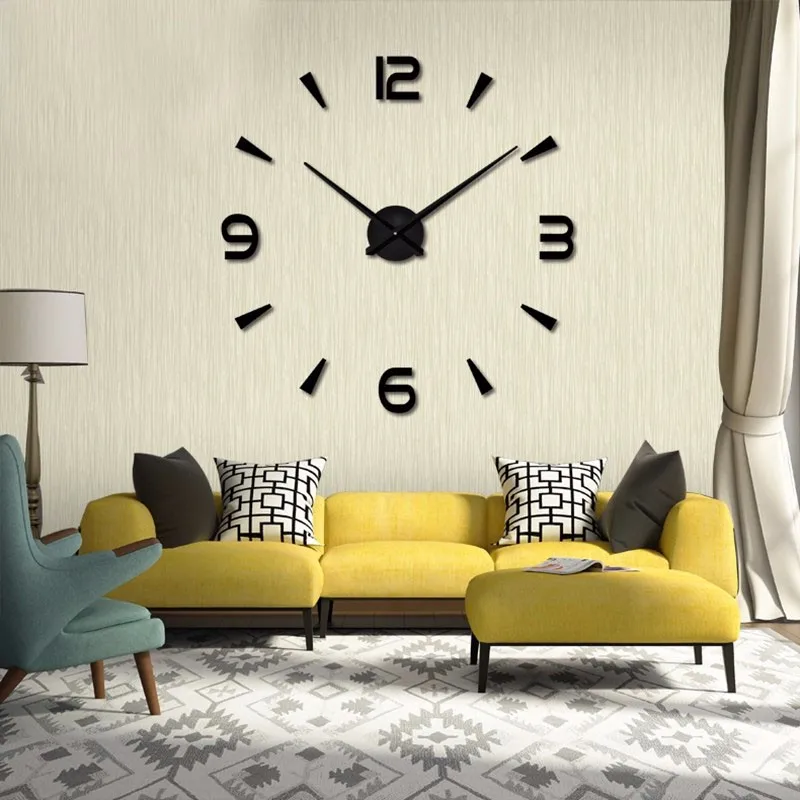 

muhsein digital wall clock fashion 3D wall clock mirror DIY wall sticker clock pin clock modern design free shipping