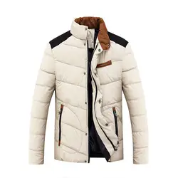 Суп мечта зимняя куртка Для мужчин 2018 мода стоять воротник мужской парка куртка Для мужчин s одноцветное толстые куртки и пальто человек