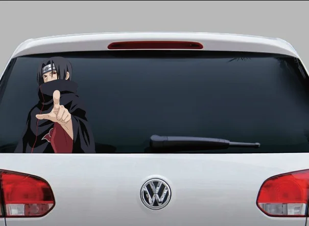 

4 Sizes Perforate PVC Car Stickers Anime Perspective Side Door Cartoon Rear Window Garland Waterproof Mural Vinyl