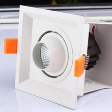 8 W 12 W одна осветительная головка, Квадратный светодиодный растовый светильник/15/24/38 прожектор Регулировка угол излучения качество COB+ качественный белый порошок покрытие