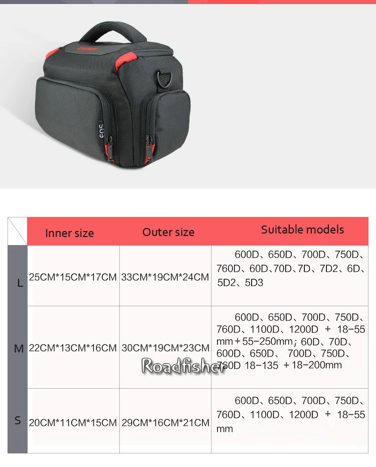 Camera shoulder bag for Canon EOS-7