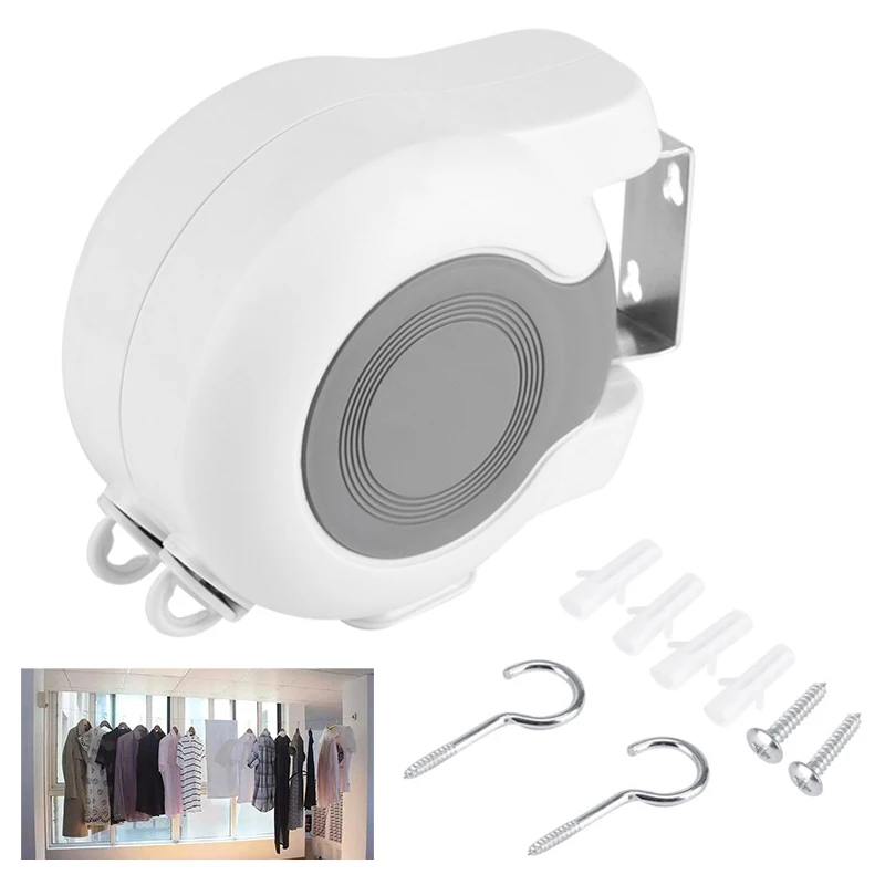 

Mayitr 1 set 13M Travel Home Portable Retractable Clothesline Socks Underwear Clothes Hanger Elastic Washing Line