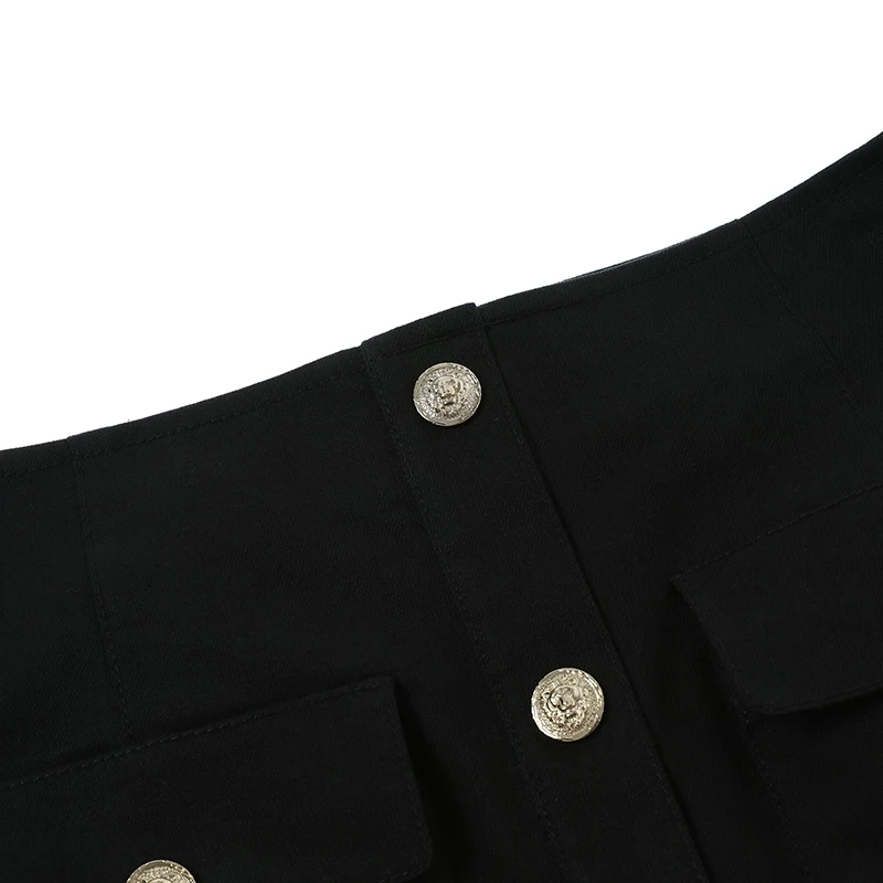 Evaouxiu Женщины Новая Мода Элегантный Прямо Джинсовые Юбки Кнопка|button skirt|denim skirtdenim