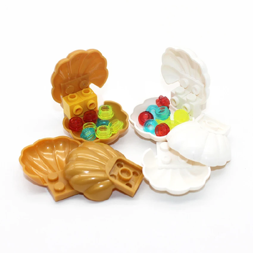 

10Pcs/set Block Toy Pearl Shell Building Blocks City MOC Part Accessories Bricks Set Educational Toys for Kids