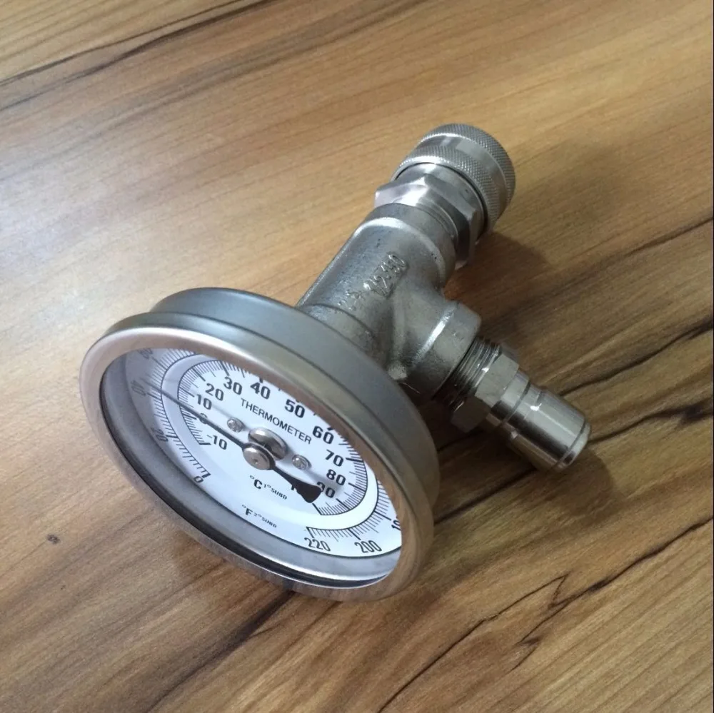 

Homebrew Inline Thermometer with Quick Disconnect