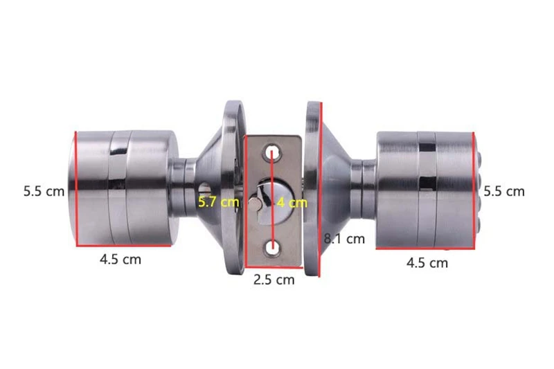 Keyless Digital Electronic Entry Security Safety Door Lock Locker Silver Code Lock 12