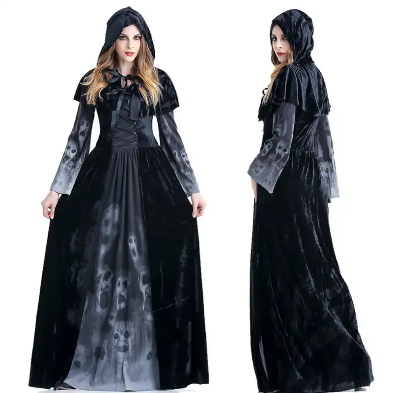 black gothic witch dress