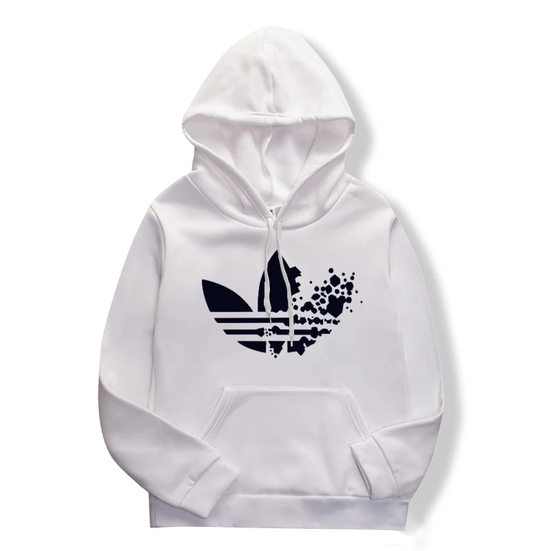 

White sweatshirt, hoodie, printed casual pullover and long sleeve hoodie for spring 2019 women's wear are available in multiple