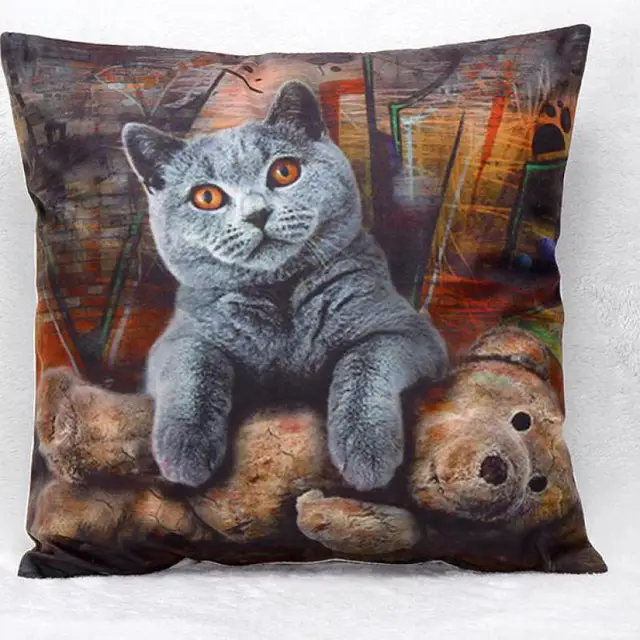 Cute Gray Small Short Plush Material Pillows Cushion Decorative Cute Gray Small Short Plush Material Pillows Cushion Decorative Furnishing Sofa Stuffed Toy Whole