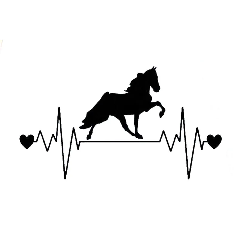 Download 20cm*11.2cm Walking Horse Heartbeat Lifeline Car Sticker ...