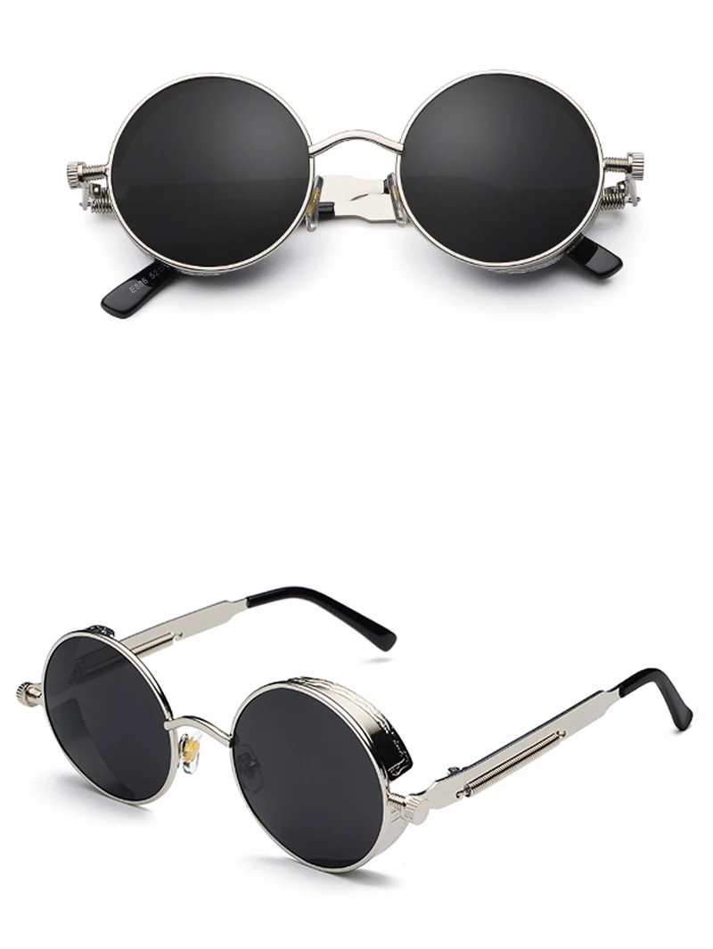 retro steampunk round sunglasses 9000156 details (10)
