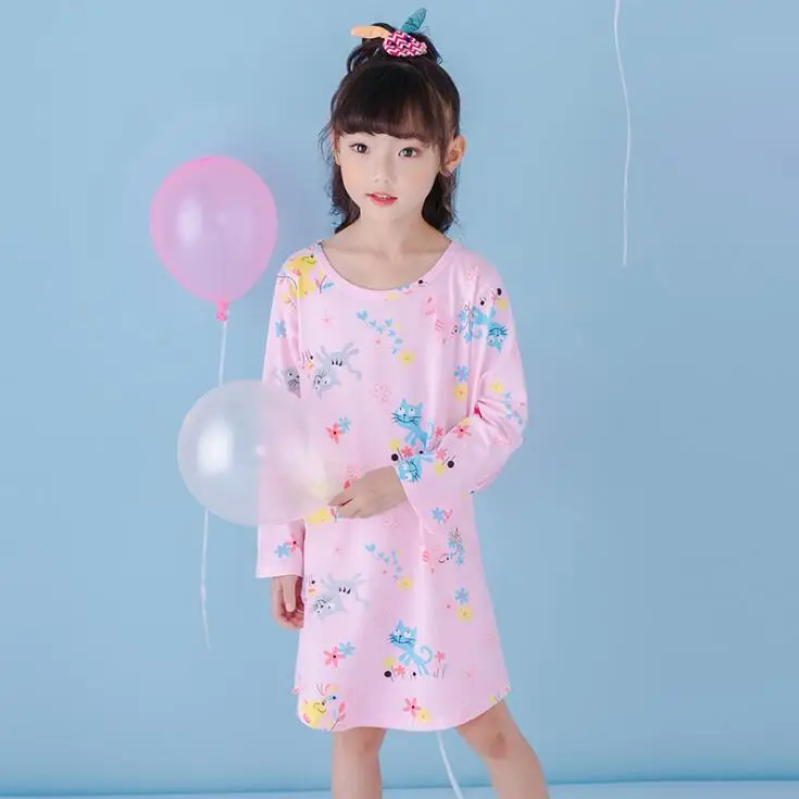 Для девочек ночная рубашка Весенняя мода принцесса мультфильм платья дети спят платье детские хлопковые ночные рубашки прекрасный подарок для девочки - Цвет: Style 3