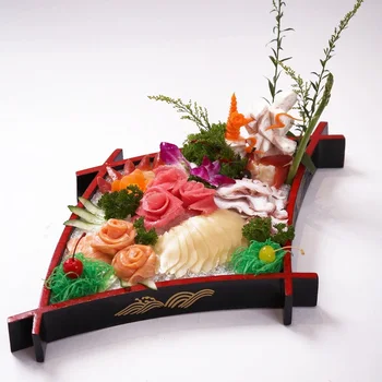 

Japanese cuisine sushi barrel sashimi raw fish seafood rhombus cooking dish plastic fruit plate ABS melamine tableware art
