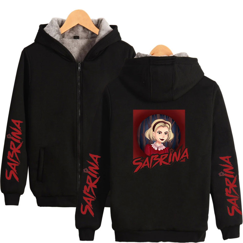 Sabrina новая одежда принт 2019 Топы Горячая Распродажа длинный рукав молния толстовки Женщины/Мужчины Повседневная K-pops молния с капюшоном