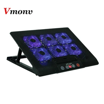 

Vmonv Laptop Cooling Pad for 14 15.6 17 Inch Laptop Notebook 2 USB Ports Big Six Cooling Fan With Light Laptop Cooler Stand