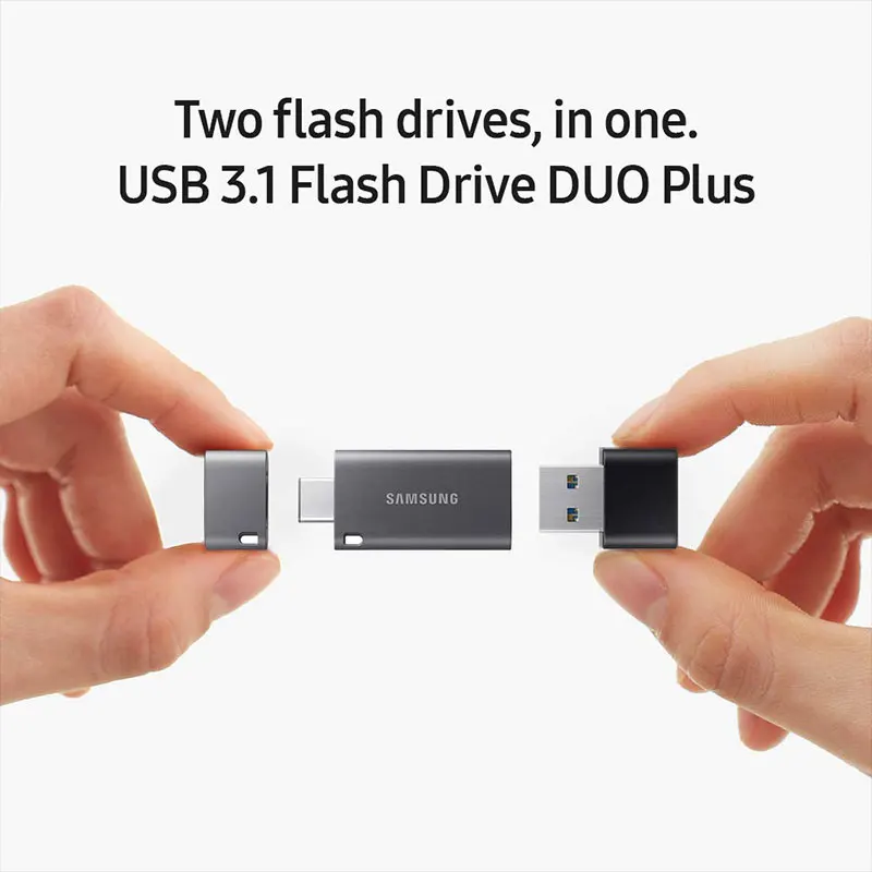 SAMSUNG DUO Plus 32 GB USB Flash Drive 64 GB Pendrive 128 ГБ флэш-памяти 256 ГБ USB 3,1 металл USB ключ U диск Тип-C 300 МБ/с