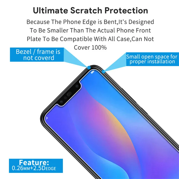 2 шт. закаленное стекло для huawei Y9 Prime mate 20 P30 lite защита экрана на Honor 8X20 9 10 Lite для huawei P20 lite стекло