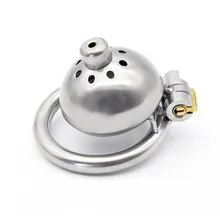 stainless steel penis plug lock male chastity device with urethral catheter cock cage sex toys for men